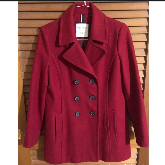 Tommy hilfiger red peacoat Clearance